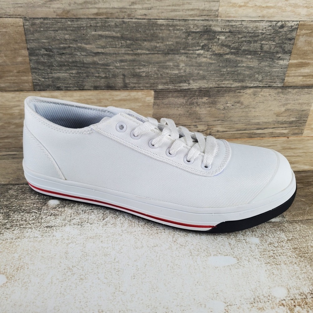 Avenger Work Boots Blade Womens Shoes Sz 9.5 M White Canvas Low Top Comp Toe